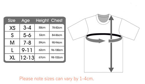 Youth T Shirt Size Chart Age