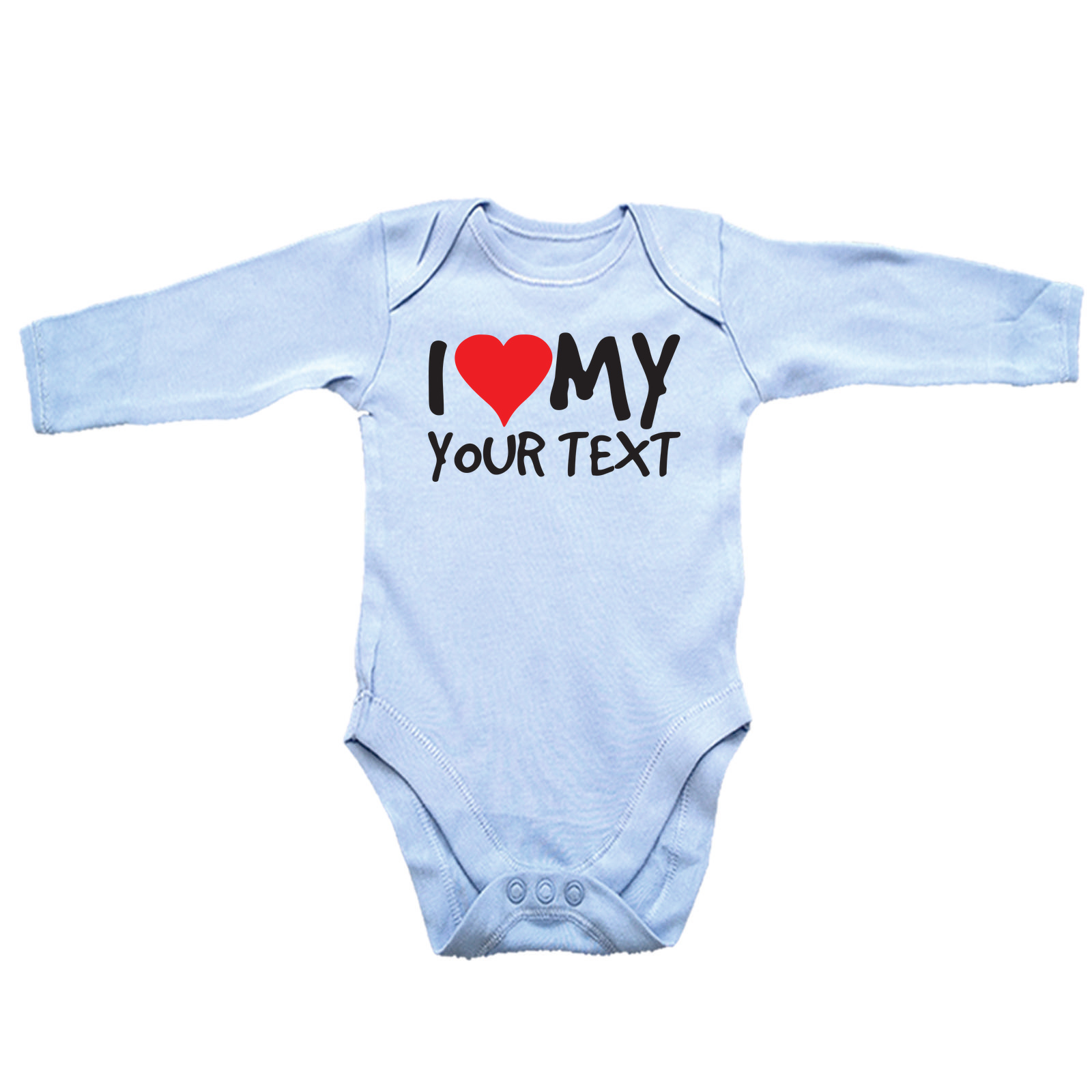 Funny Baby Infants Babygrow Romper Jumpsuit I Heart Love My Your Text 