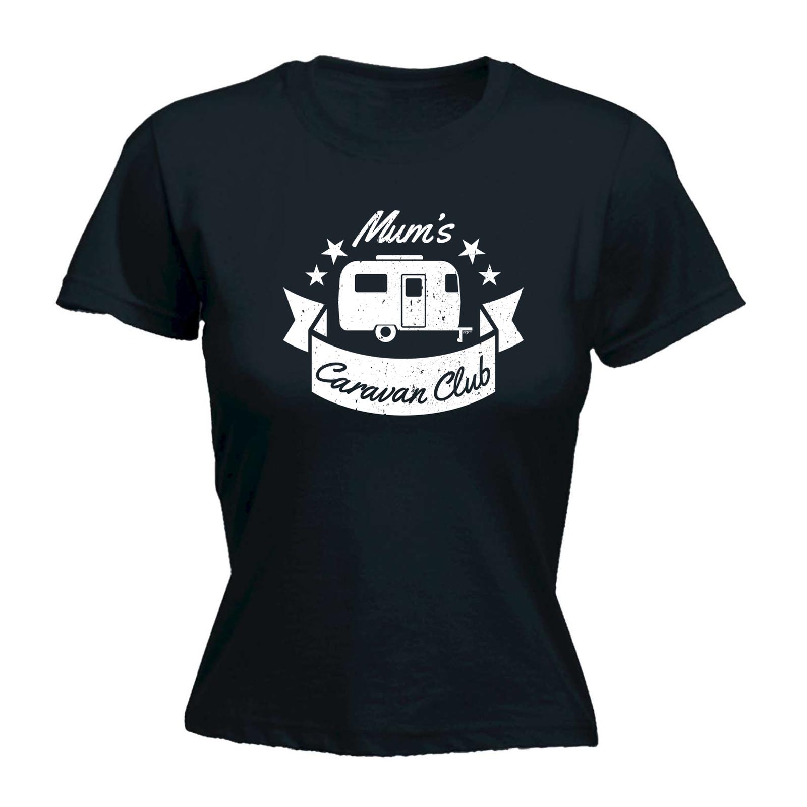 Mums Caravan Club Funny Novelty Tops T-Shirt Womens tee TShirt 