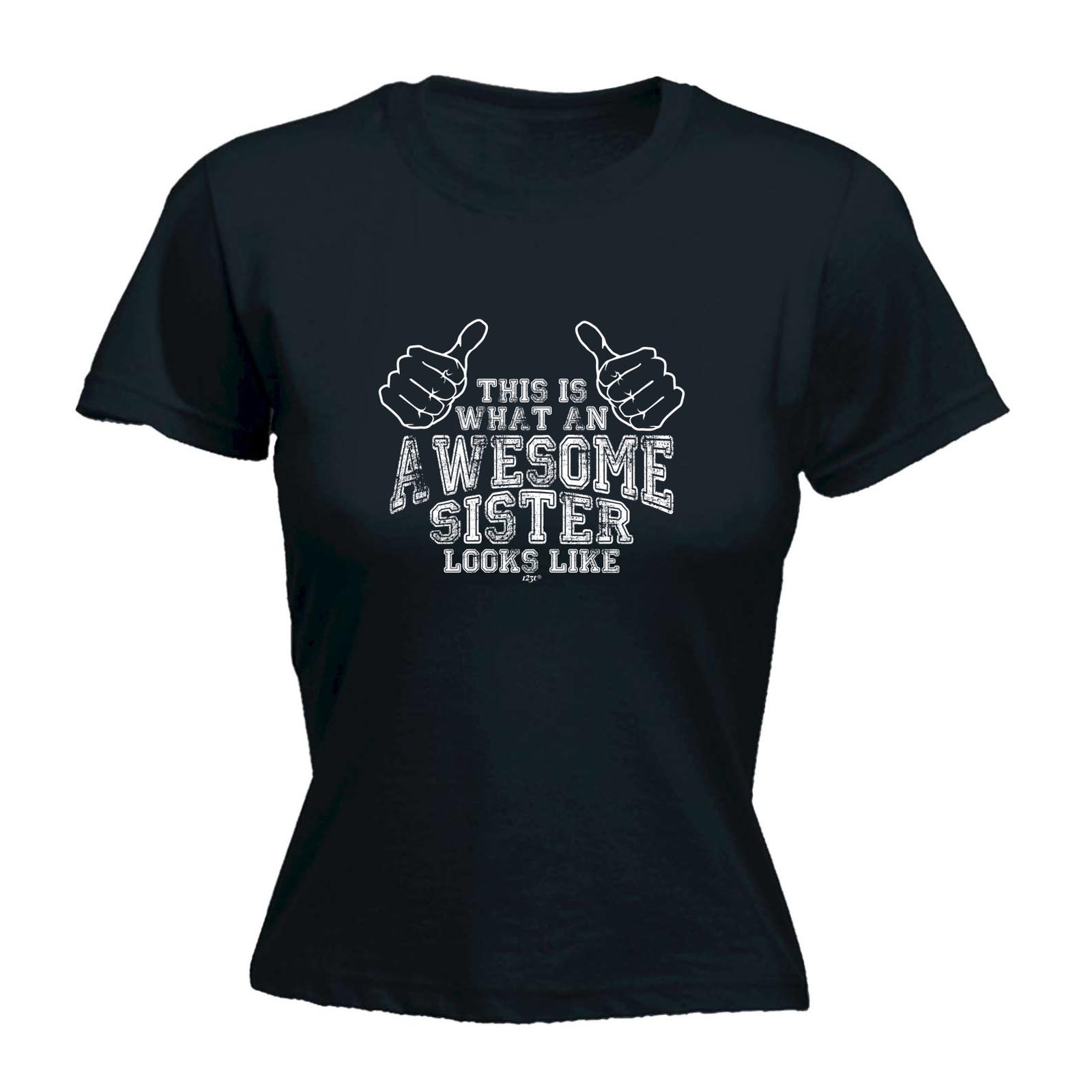 T-shirt donna Sister Funny Novelty Tops - SUPER DONNA - AU1 - Foto 6 di 7