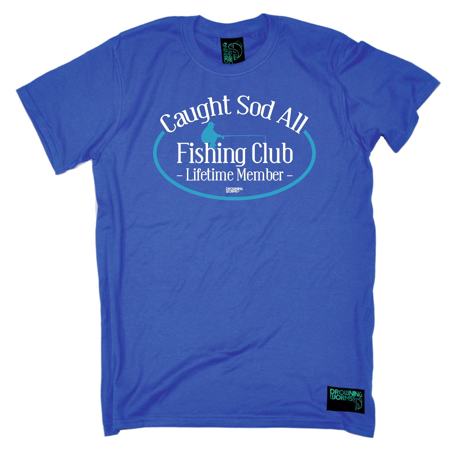 Fishing T-Shirt Funny Novelty Mens tee TShirt - Caught Sod All Fishing Club