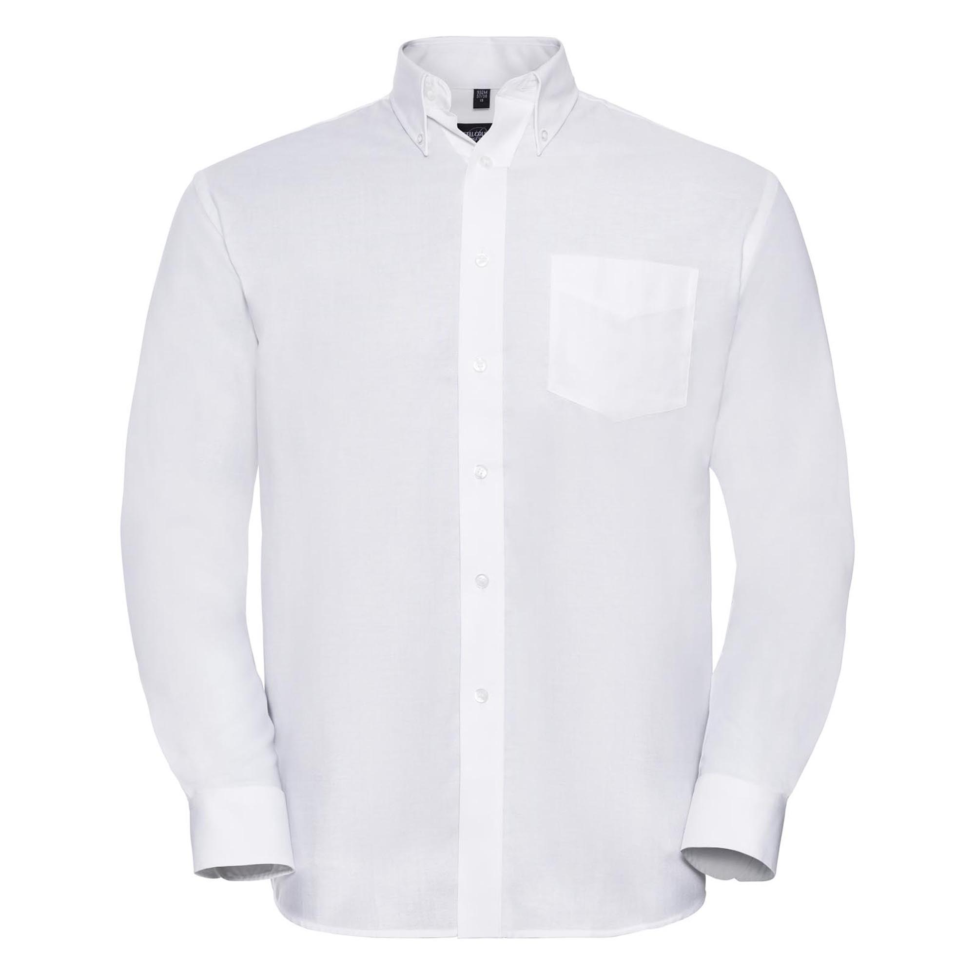 Russell Collection J932M Long sleeve Easycare Oxford shirt Blank Plain ...